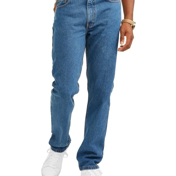 George Men's Regular Fit  Straight Leg Jeans light wash  Wash Blue 32 x 34 - Picture 6 of 7